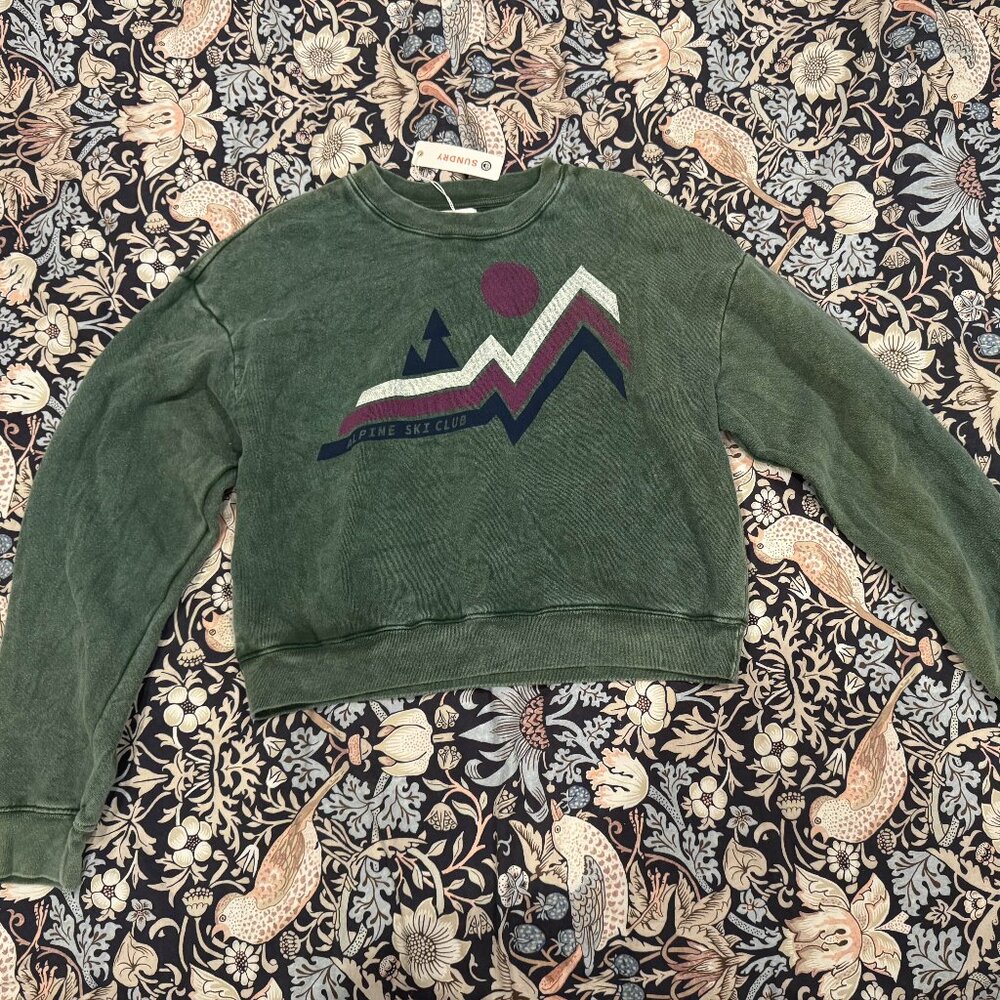 SUNDRY SY Sweatshirt Alpine Crop
